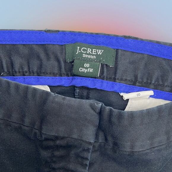 J. CREW Women’s 00 Black CITY FIT Chino Ankle Pant - Picture 3 of 4